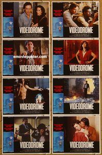 a750 VIDEODROME 8 movie lobby cards '83 David Cronenberg, James Woods