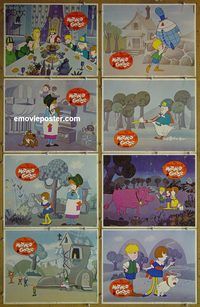 a756 WACKY WORLD OF MOTHER GOOSE 8 movie lobby cards '67 cartoon!