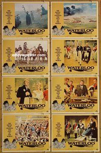 a763 WATERLOO 8 movie lobby cards '70 Rod Steiger as Napoleon!