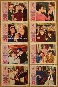 a767 WHAT'S NEW PUSSYCAT 8 movie lobby cards '65 Woody Allen, Sellers