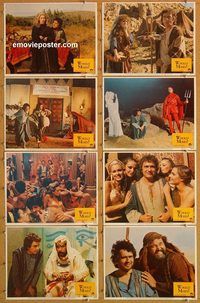 a769 WHOLLY MOSES 8 movie lobby cards '80 Dudley Moore, DeLuise
