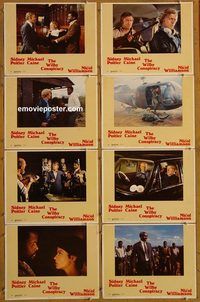 a770 WILBY CONSPIRACY 8 movie lobby cards '75 Sidney Poitier, Caine