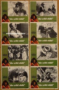 a771 WILD CHILD 8 movie lobby cards '70 Francois Truffaut classic!