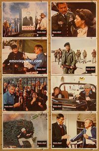 a778 WRONG IS RIGHT 8 movie lobby cards '82 Sean Connery, Conrad
