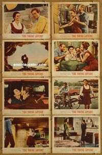 a785 YOUNG LOVERS 8 movie lobby cards '64 Peter Fonda, Goldwyn