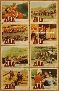 a790 ZULU 8 movie lobby cards '64 Stanley Baker, Michael Caine