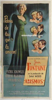 b746 IVY Spanish three-sheet movie poster '47 bad girl Joan Fontaine!