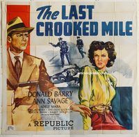 b053 LAST CROOKED MILE six-sheet movie poster '46 Red Barry, Ann Savage