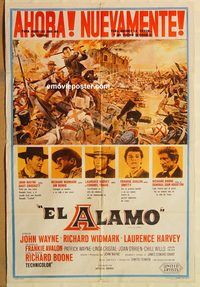 b259 ALAMO Argentinean movie poster R67 John Wayne, Richard Widmark