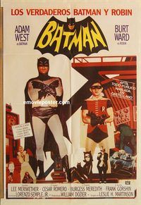 b268 BATMAN #1 Argentinean movie poster R80s West, Ward, DC Comics!