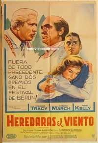b373 INHERIT THE WIND Argentinean movie poster '60 Spencer Tracy