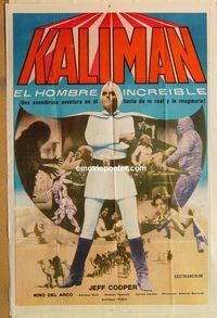b380 KALIMAN Argentinean movie poster '72 Mexican sci-fi!