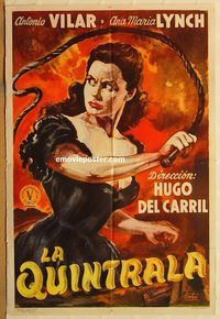 b388 LA QUINTRALA Argentinean movie poster '55 Venturi artwork!