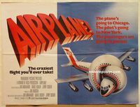 b117 AIRPLANE British quad movie poster '80 Lloyd Bridges, Nielsen