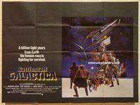 b122 BATTLESTAR GALACTICA British quad movie poster '78 Richard Hatch