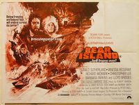 b123 BEAR ISLAND British quad movie poster '81 Sutherland, Redgrave