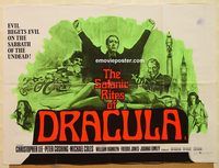 b137 COUNT DRACULA & HIS VAMPIRE BRIDE British quad movie poster '74