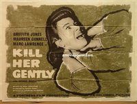 b186 KILL HER GENTLY British quad movie poster '58 murder thriller!