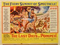 b193 LAST DAYS OF POMPEII British quad movie poster '60 Steve Reeves