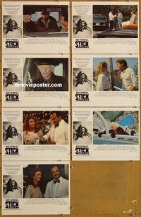 e813 STICK 7 English vintage movie lobby cards'85 Burt Reynolds, George Segal