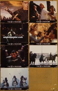 e723 13TH WARRIOR 7 vintage movie lobby cards '99 Antonio Banderas