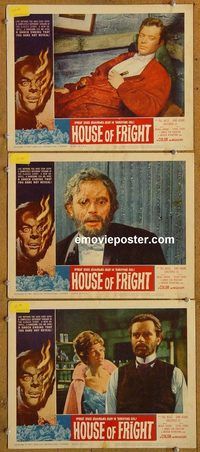 e259 2 FACES OF DR JEKYLL 3 vintage movie lobby cards '60 House of Fright!