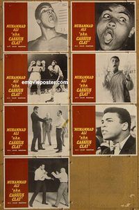 e727 AKA CASSIUS CLAY 7 vintage movie lobby cards '70 boxing Muhammad Ali!
