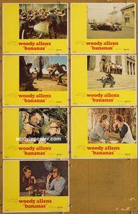 e733 BANANAS 7 vintage movie lobby cards '71 Woody Allen, Louise Lasser