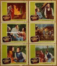e622 BARBARIAN & THE GEISHA 6 vintage movie lobby cards '58 John Wayne