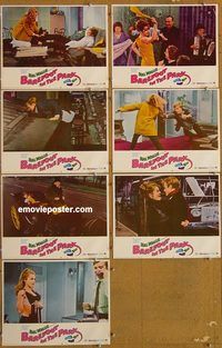 e734 BAREFOOT IN THE PARK 7 vintage movie lobby cards '67 Redford, Jane Fonda