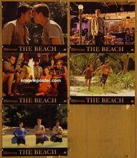 e533 BEACH 5 vintage movie lobby cards'00 Leonardo DiCaprio, island paradise!