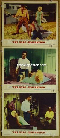 e270 BEAT GENERATION 3 vintage movie lobby cards '59 Mamie Van Doren