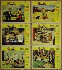 e625 BEDTIME STORY 6 vintage movie lobby cards '64 Brando, Niven
