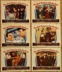 e627 BEST THINGS IN LIFE ARE FREE 6 vintage movie lobby cards '56 MacRae