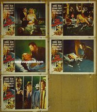 e536 BIG COMBO 5 vintage movie lobby cards55 Cornel Wilde, classic film noir!