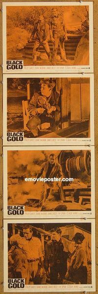e405 BLACK GOLD 4 vintage vintage movie lobby cards '62 Carey, McBain
