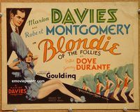 d794 BLONDIE OF THE FOLLIES vintage movie title lobby card '32 Marion Davies
