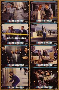 e836 BLUE STREAK 8 vintage movie lobby cards '99 Martin Lawrence
