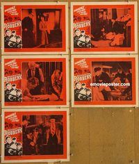 e537 BLUEPRINT FOR ROBBERY 5 vintage movie lobby cards '61 Vincent, Conley