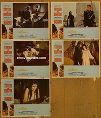 e538 BOOM 5 vintage movie lobby cards '68 Liz Taylor, Richard Burton