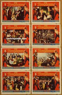 e840 BUCCANEER 8 vintage movie lobby cards '58 Yul Brynner, Bloom
