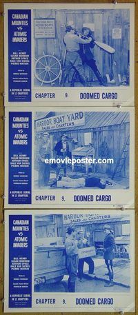 e279 CANADIAN MOUNTIES VS ATOMIC INVADERS 3 Ch9 vintage movie lobby cards '53