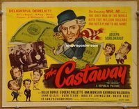 d796 CHEATERS vintage movie title lobby card R49 Schildkraut, The Castaway!