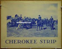 d135 CHEROKEE STRIP vintage movie lobby card '37 Dick Foran western!