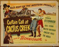 d806 CURTAIN CALL AT CACTUS CREEK vintage movie title lobby card '50 O'Connor, Storm