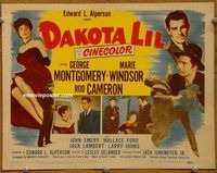d807 DAKOTA LIL vintage movie title lobby card '50 George Montgomery as Tom Horn!
