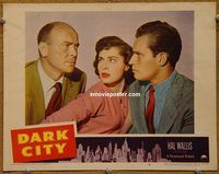 d177 DARK CITY vintage movie lobby card #8 '50 1st Charlton Heston!