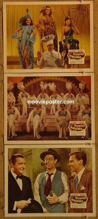 e289 DIAMOND HORSESHOE 3 vintage movie lobby cards '45 Phil Silvers