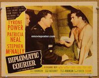 d201 DIPLOMATIC COURIER vintage movie lobby card #3 '52 sexy Tyrone Power