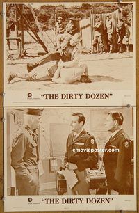 e111 DIRTY DOZEN 2 vintage movie lobby cards R75 Colonel tames Posey!